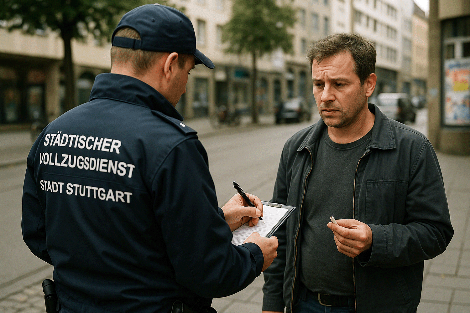 Städtischer Vollzugsdienst verteilt Bußgeld