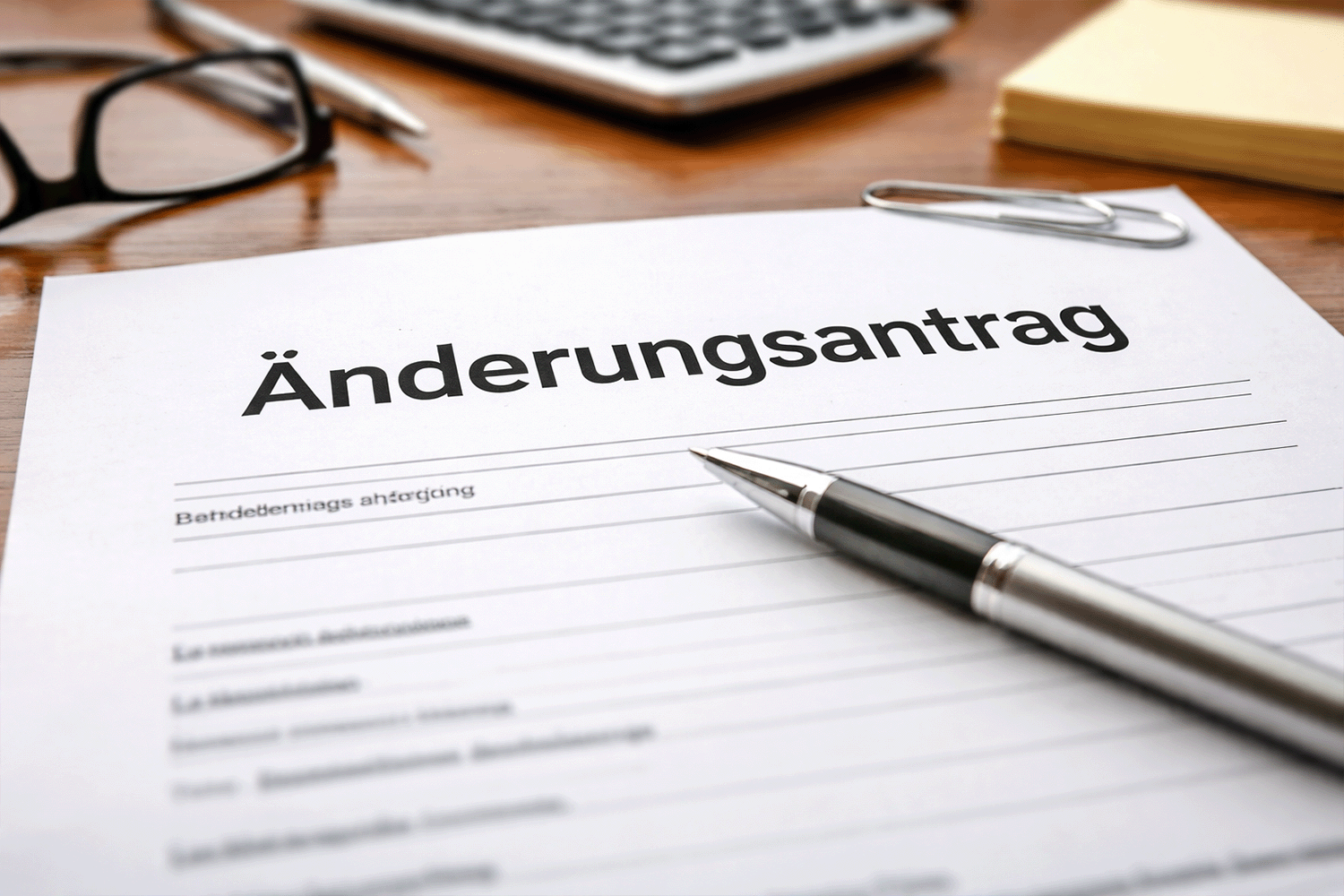 KI generiertes Symbolbild für einen Änderungsantrag